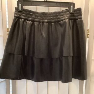 Alice +Olivia faux leather mini skirt.